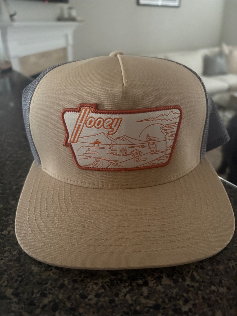 Hooey Beige and Gray Trucker Hat - Men's Cap